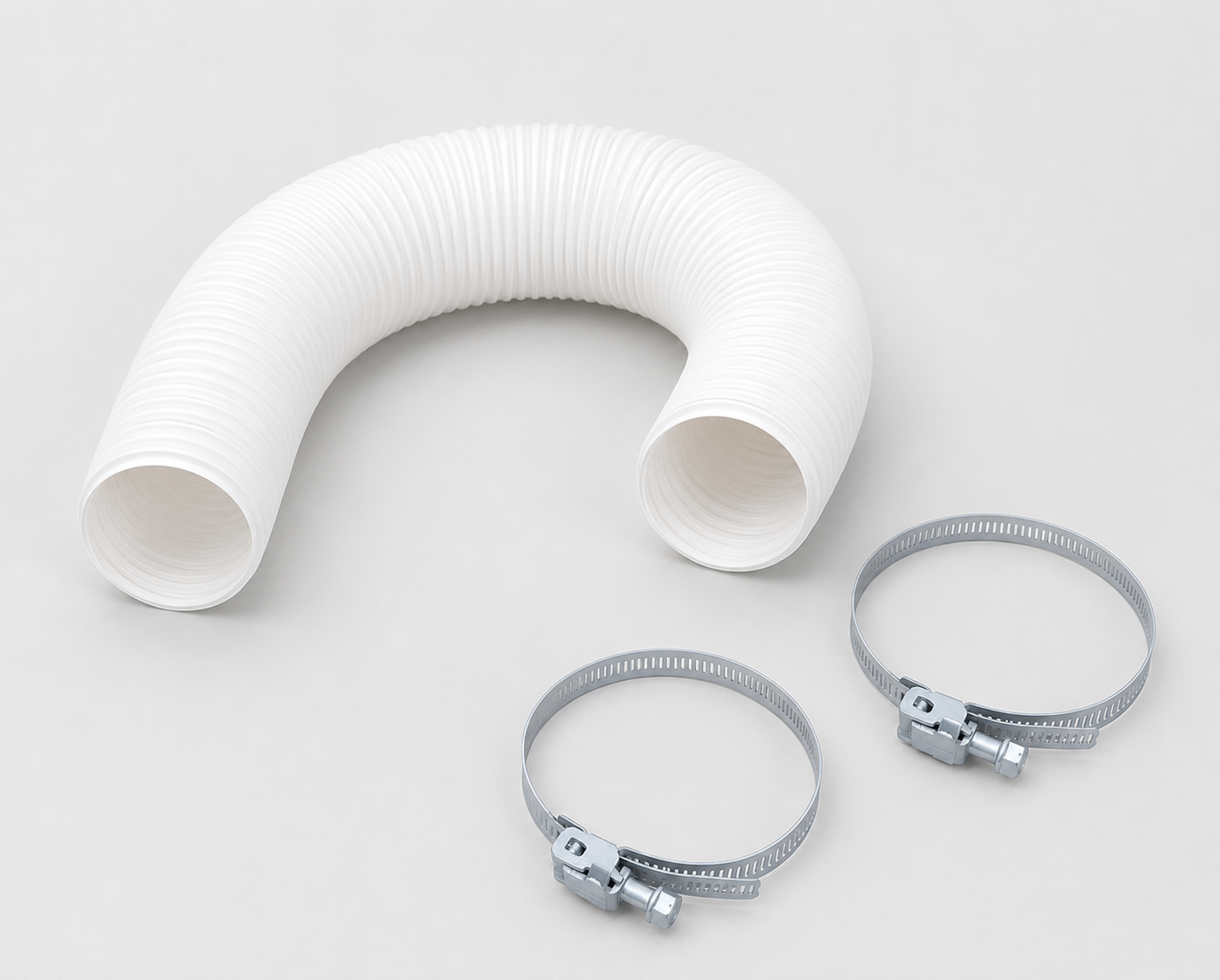 Gaine pour VMC en PVC blanc  - Ø 100 mm - Longueur 3 m + 2 colliers de serrage